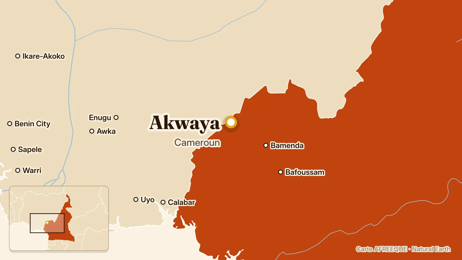 Carte : Akwaya, Cameroun