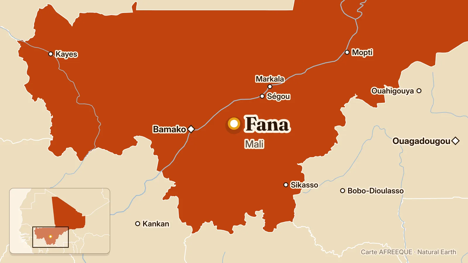 Map: Fana, Mali