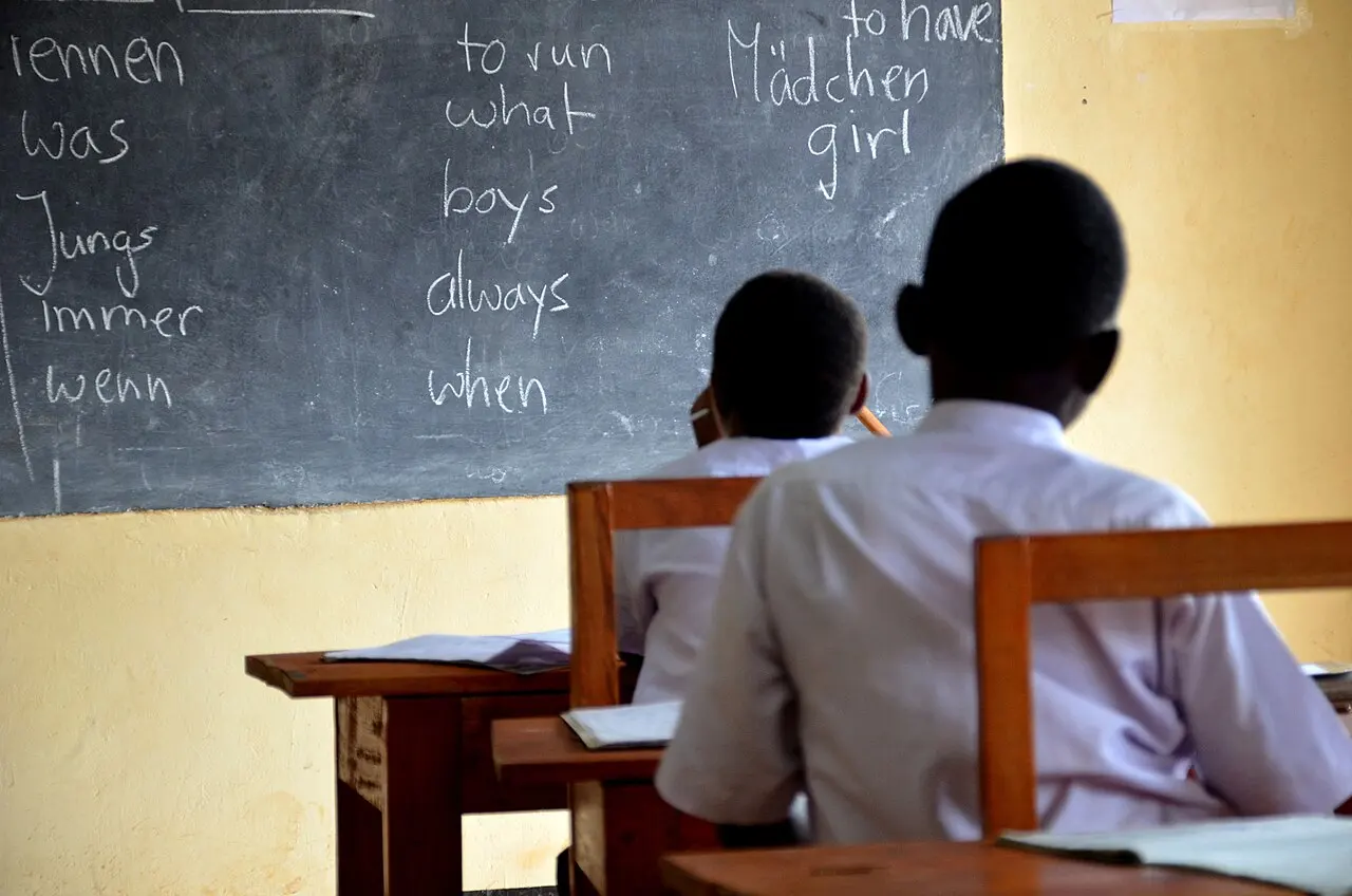 Students in classroom Tanzania — photo d’illustration (école)