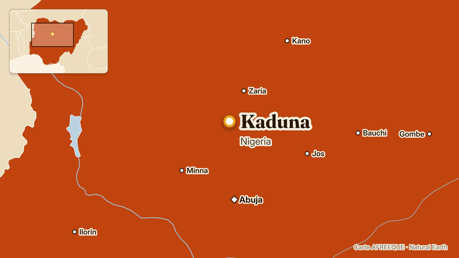 Carte : Kaduna, Nigeria