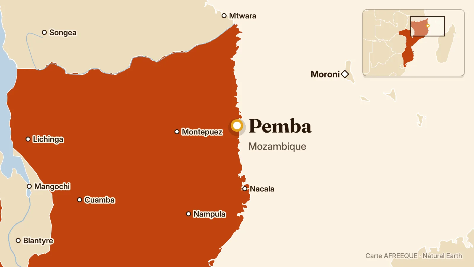 Carte : Pemba, Mozambique