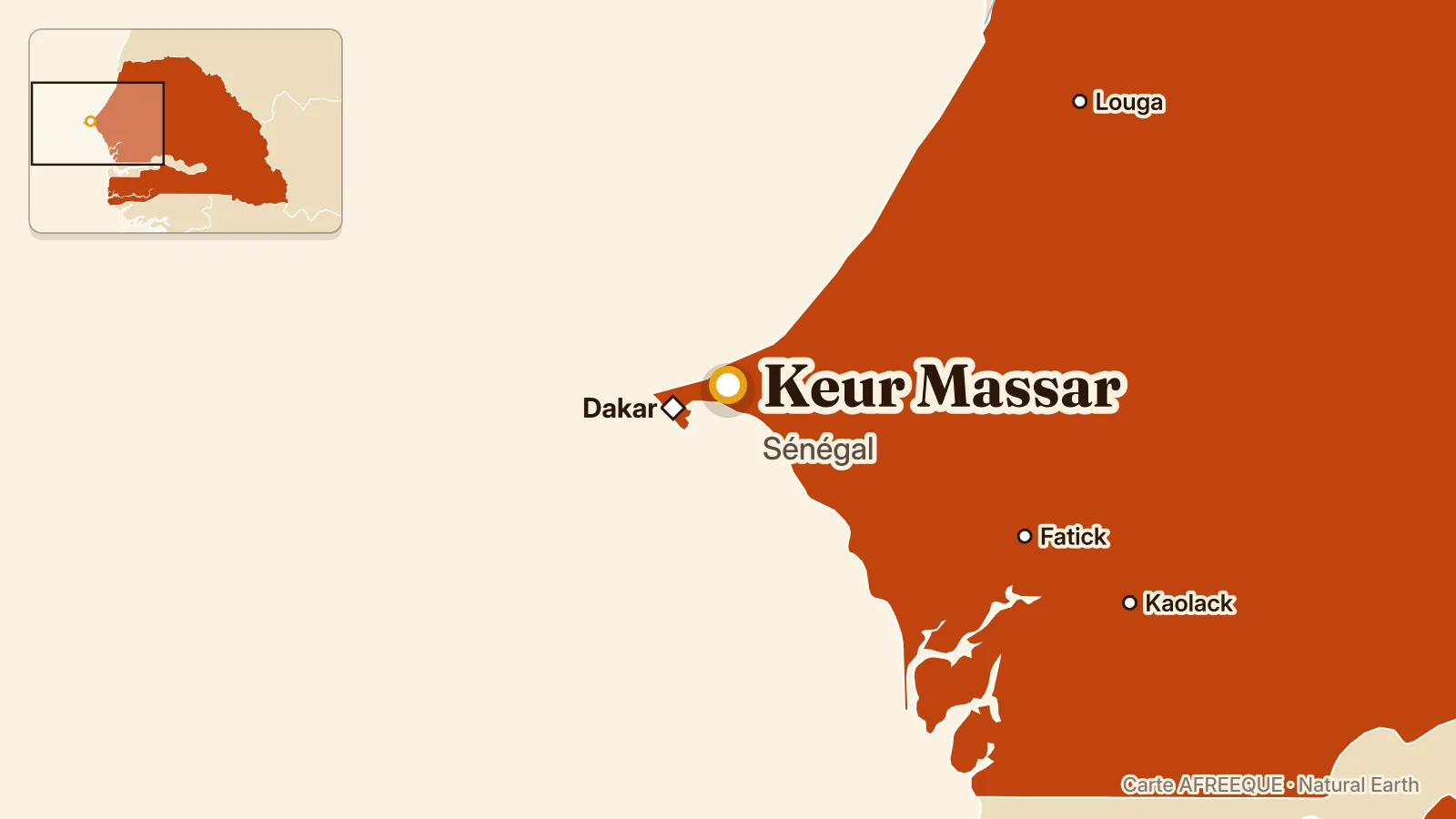Carte : Keur Massar, Sénégal