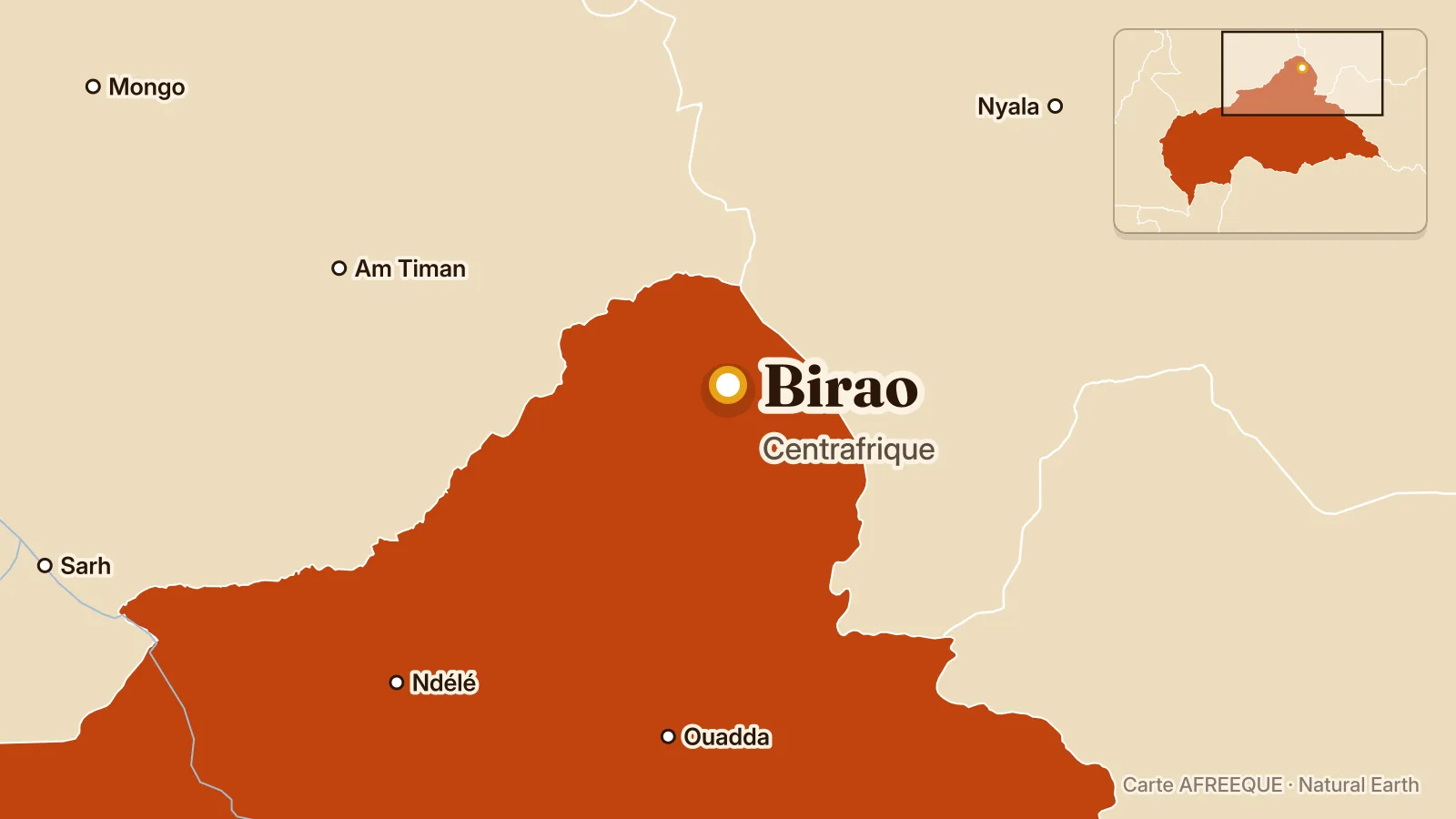 Carte : Birao, Centrafrique