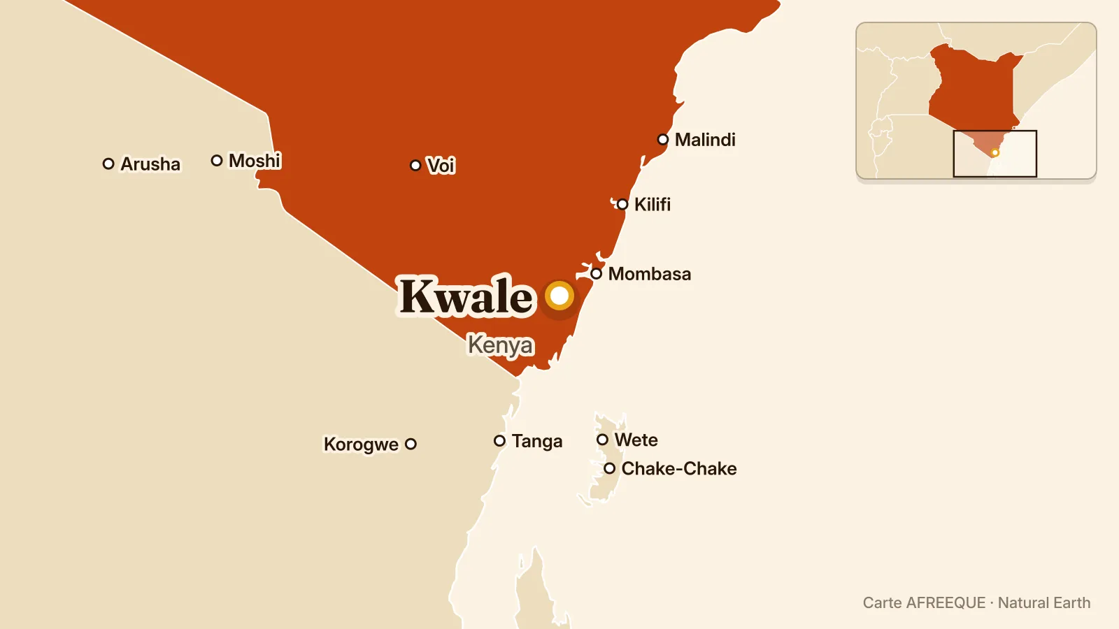 Carte : Kwale, Kenya