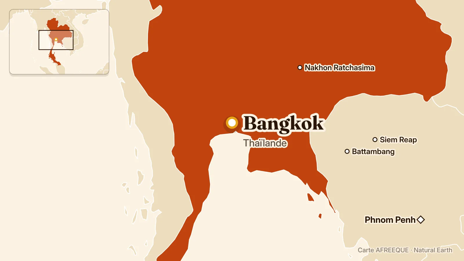 Carte : Bangkok, Thaïlande