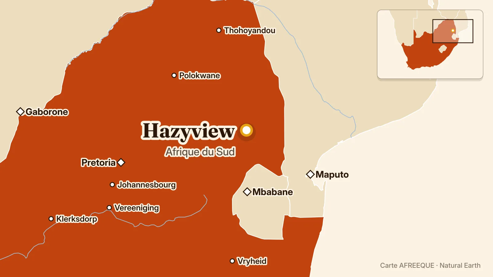 Carte : Hazyview, Afrique du Sud