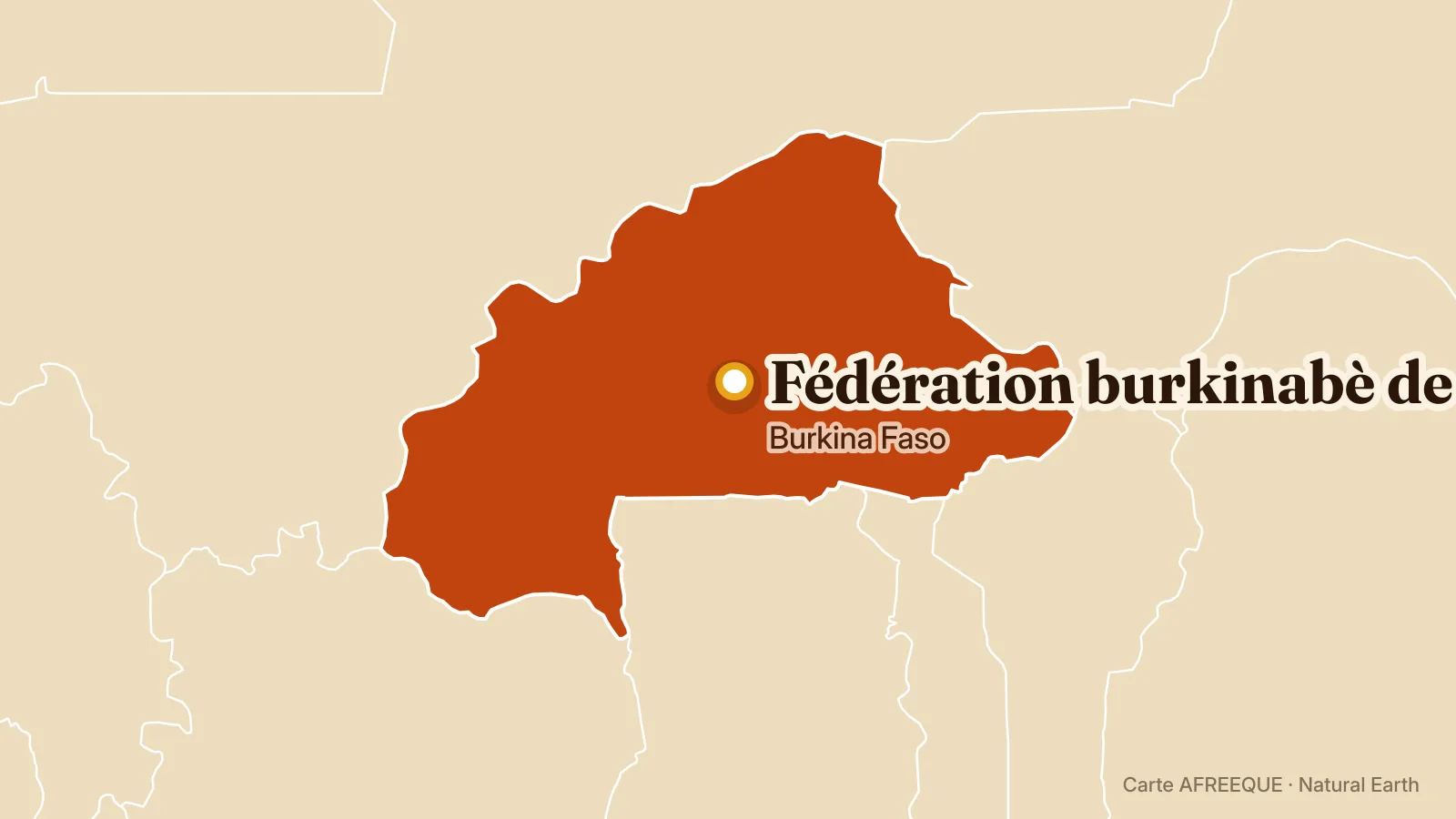 Carte : Fédération burkinabè de football, Burkina Faso