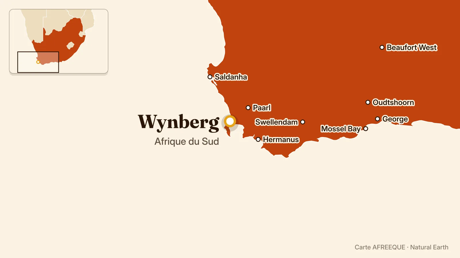 Carte : Wynberg, Afrique du Sud
