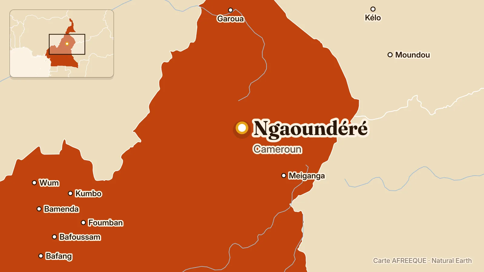 Carte : Ngaoundéré, Cameroun