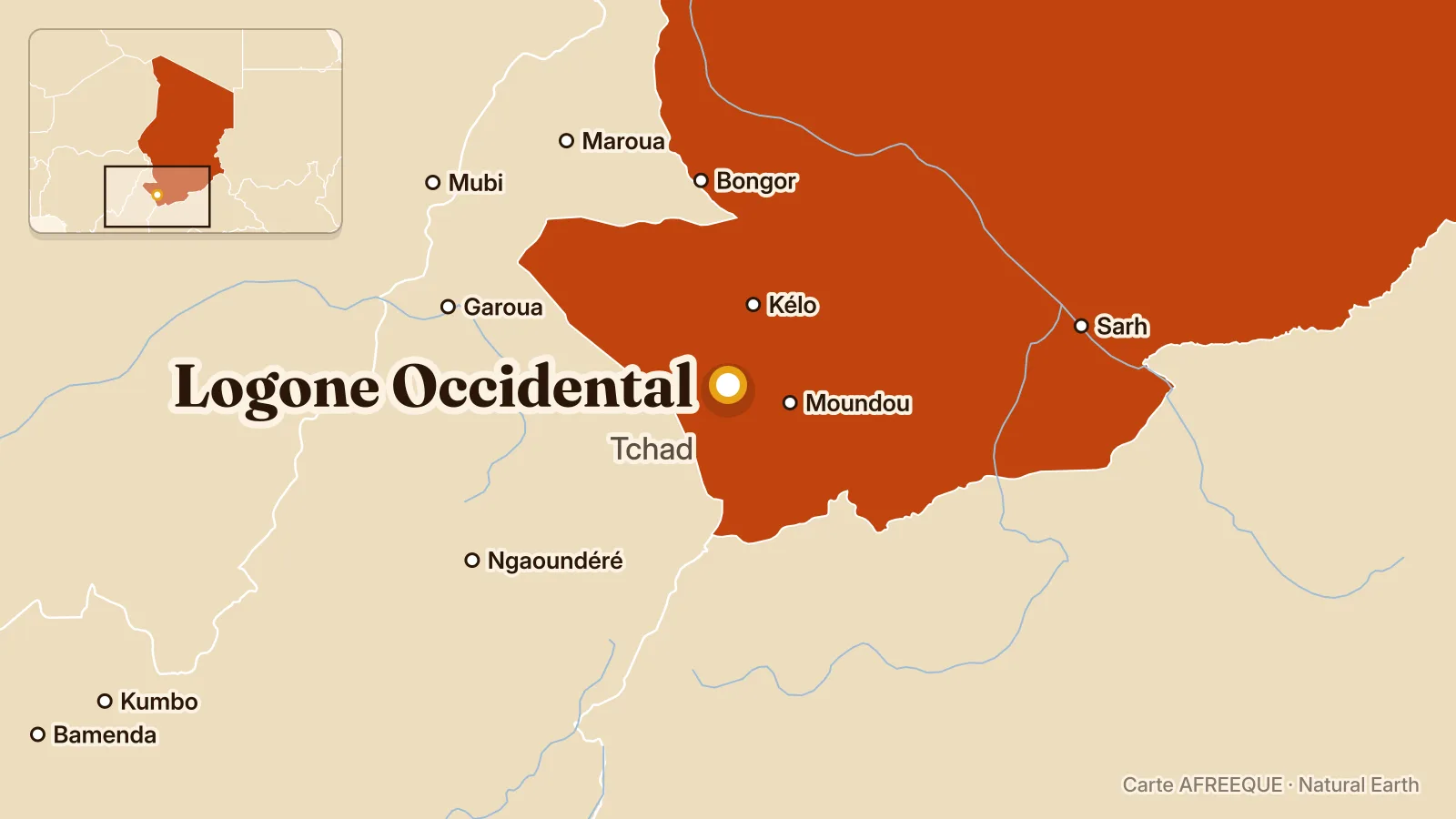 Carte : Logone Occidental, Tchad