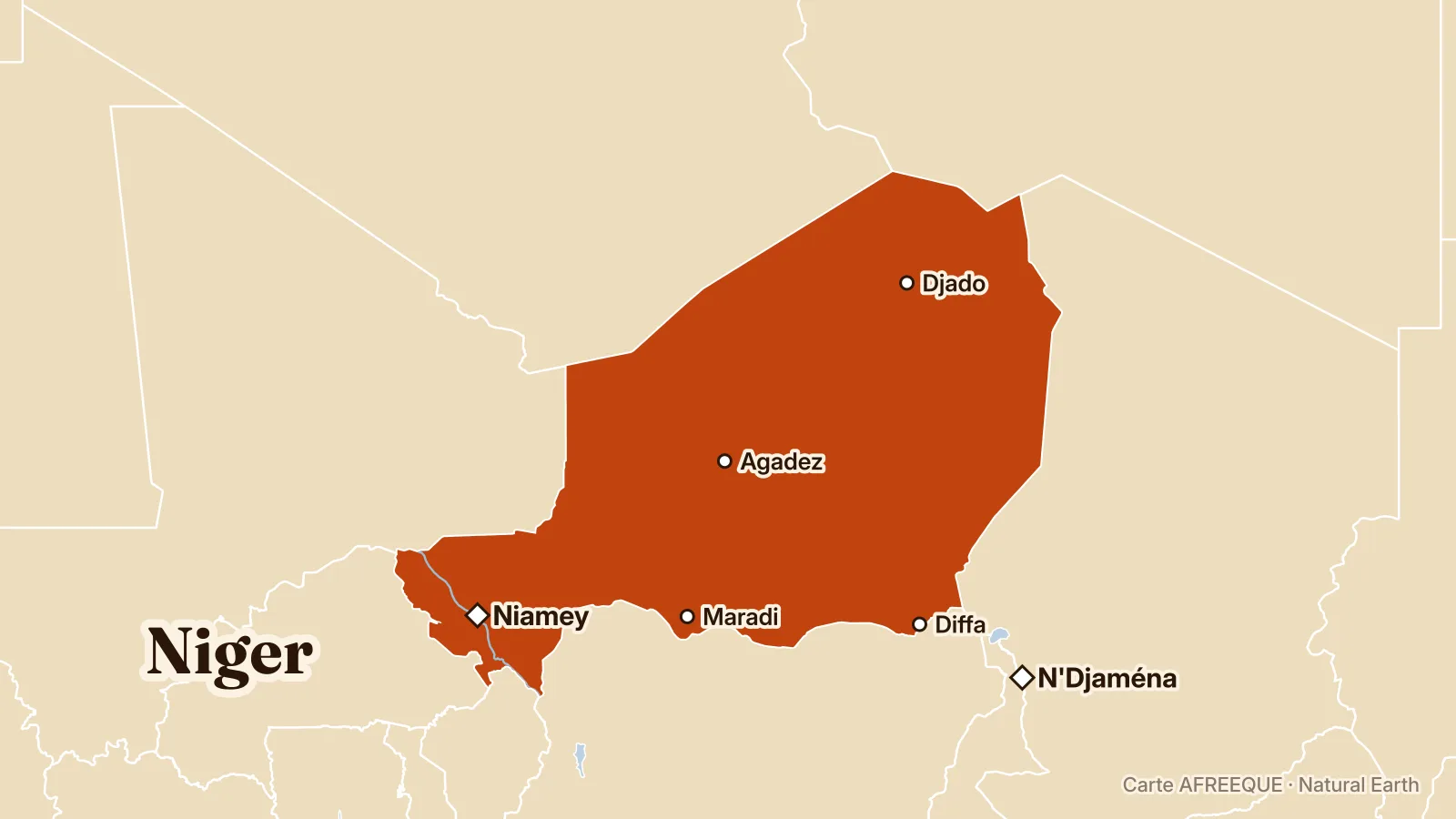 Carte : Niger