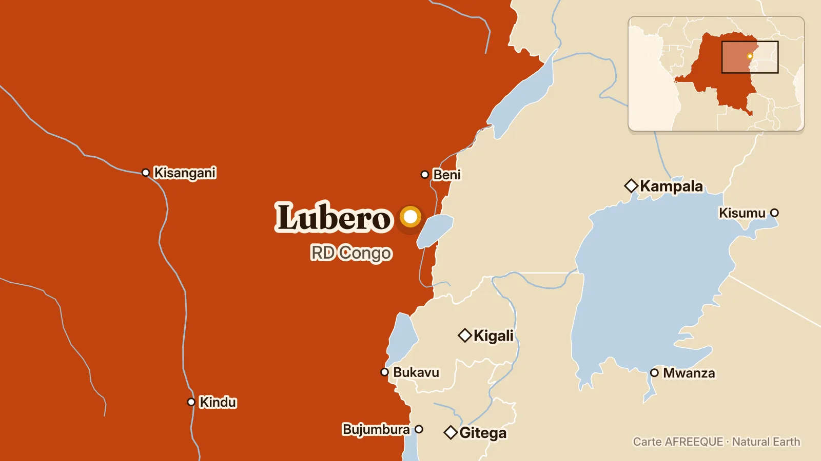 Carte : Lubero, RD Congo