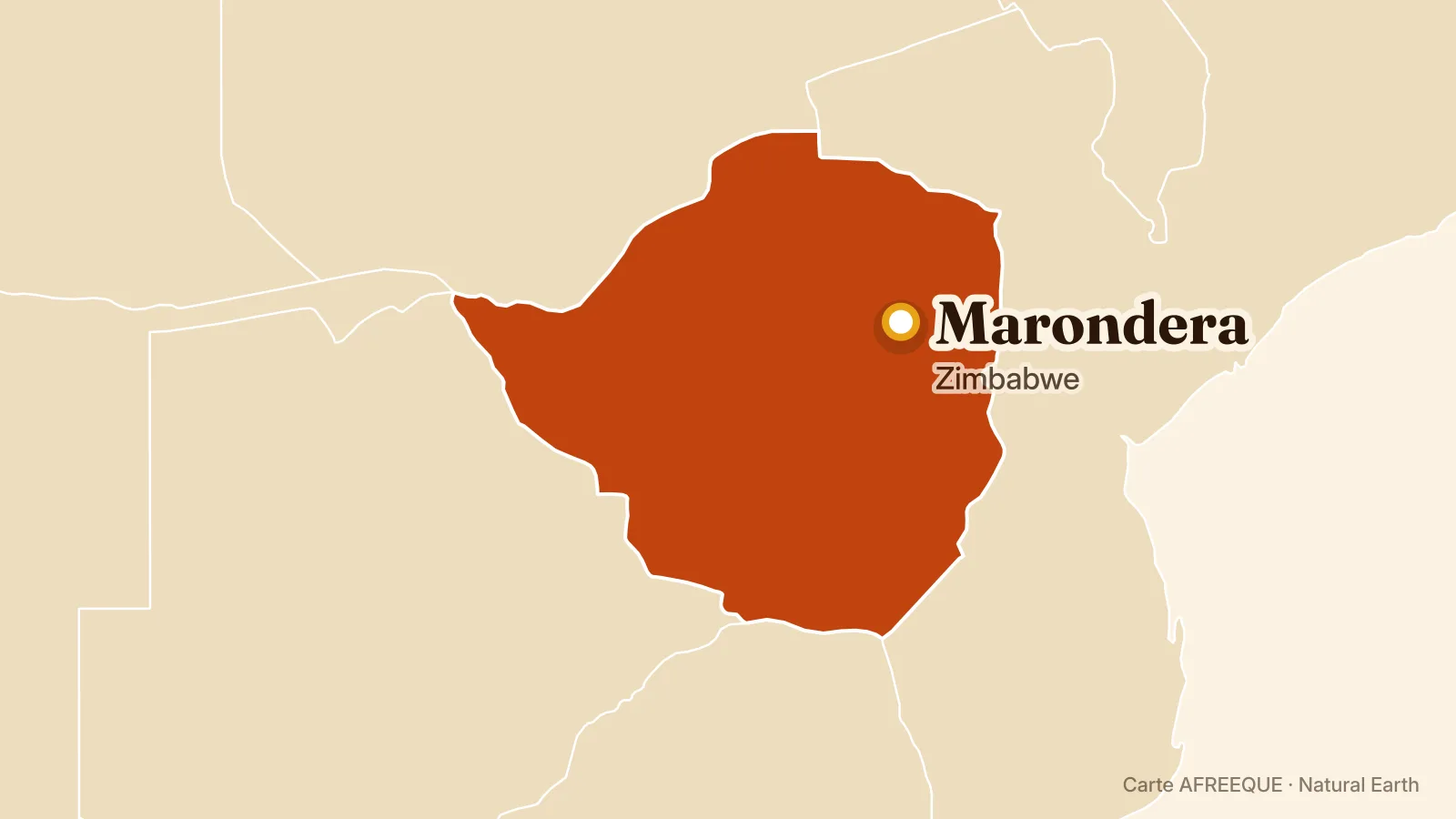 Carte : Marondera, Zimbabwe