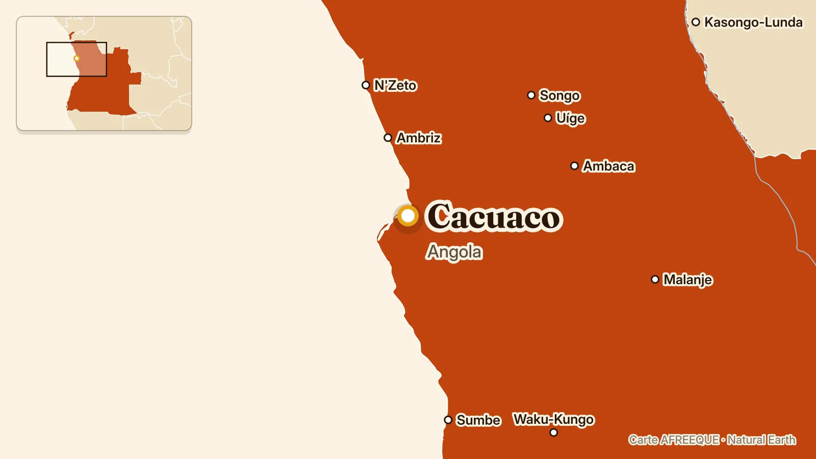 Carte : Cacuaco, Angola