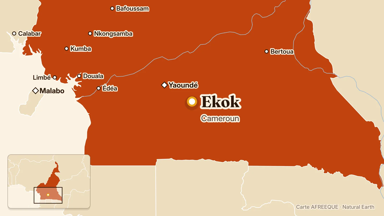 Carte : Ekok, Cameroun