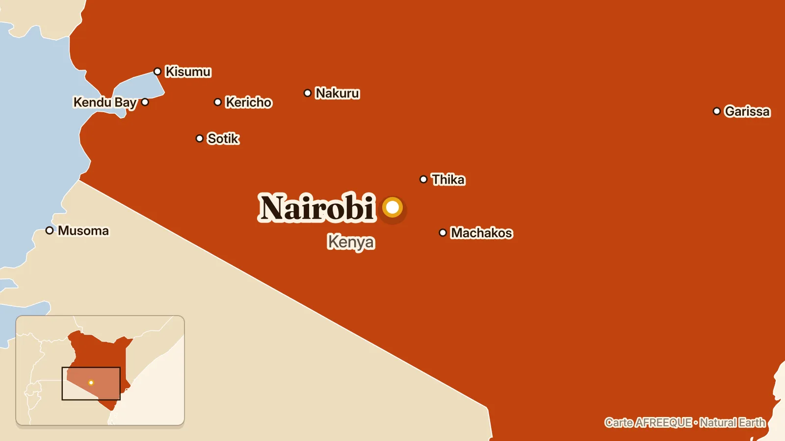 Carte : Nairobi, Kenya