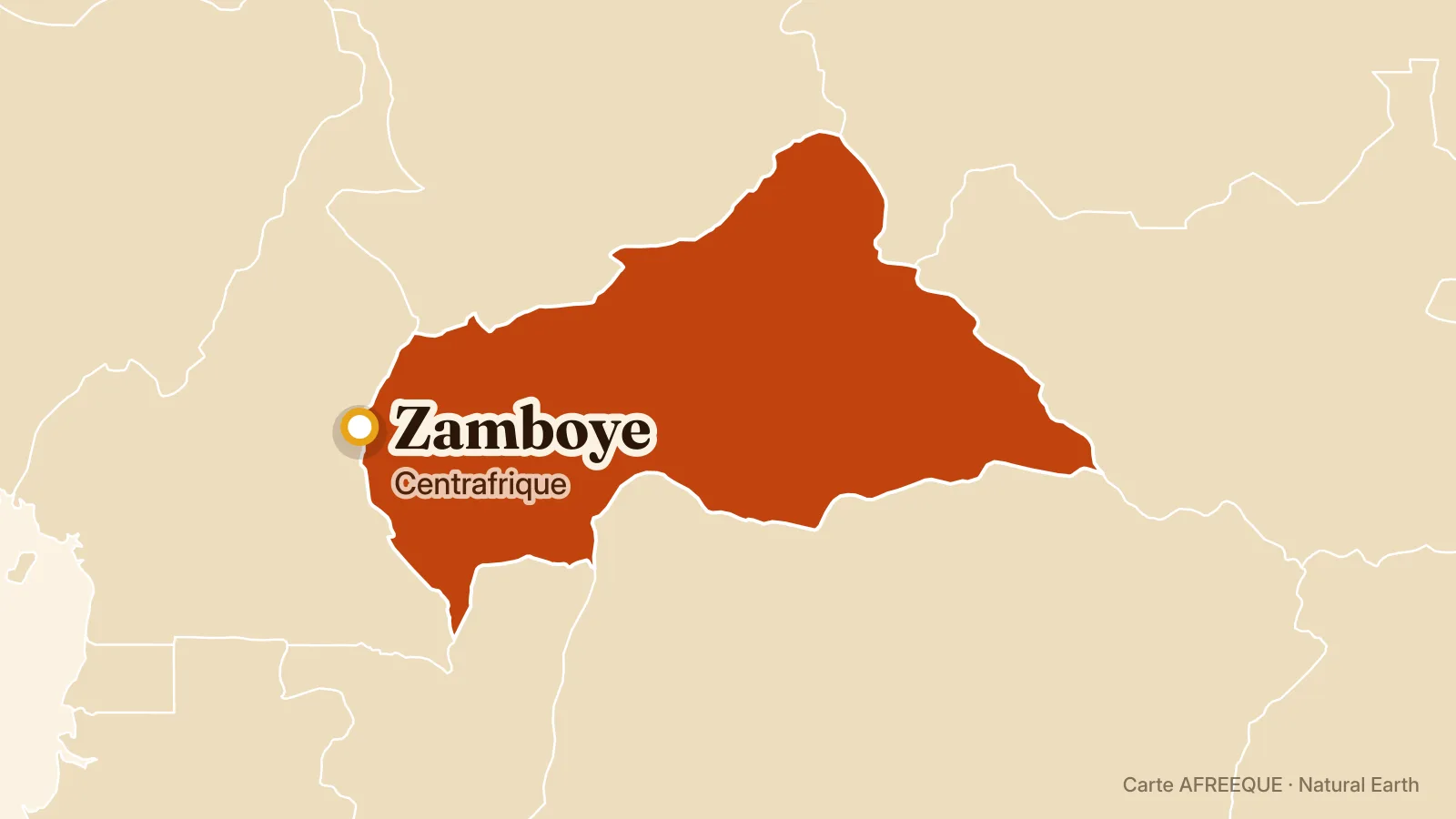 Carte : Zamboye, Centrafrique