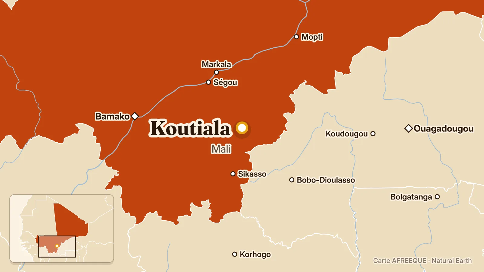 Carte : Koutiala, Mali
