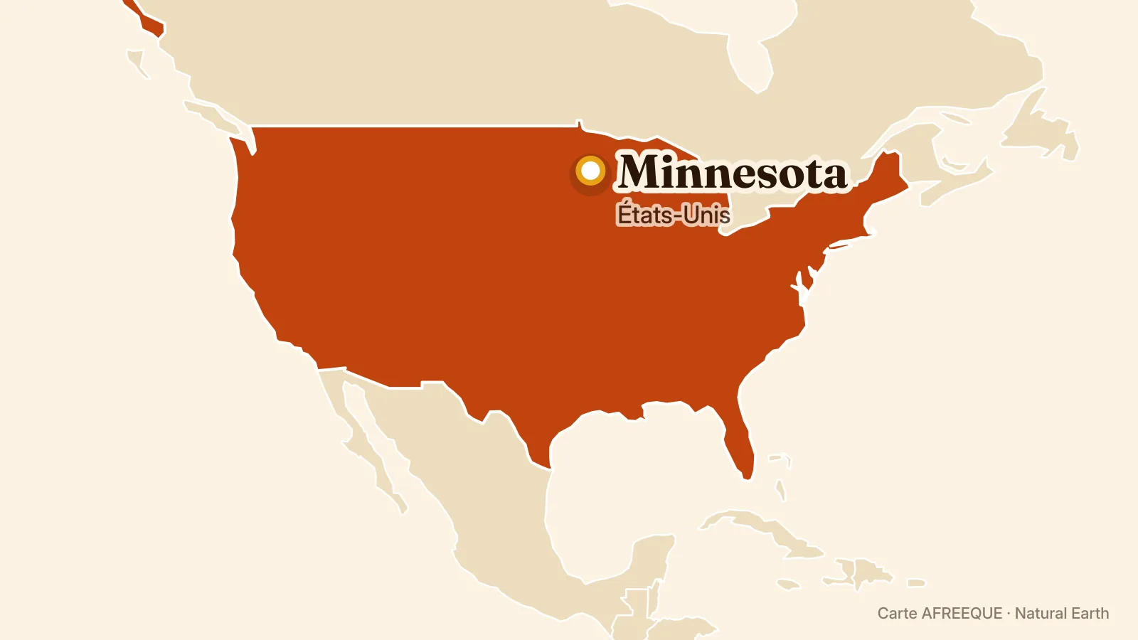 Carte : Minnesota, États-Unis