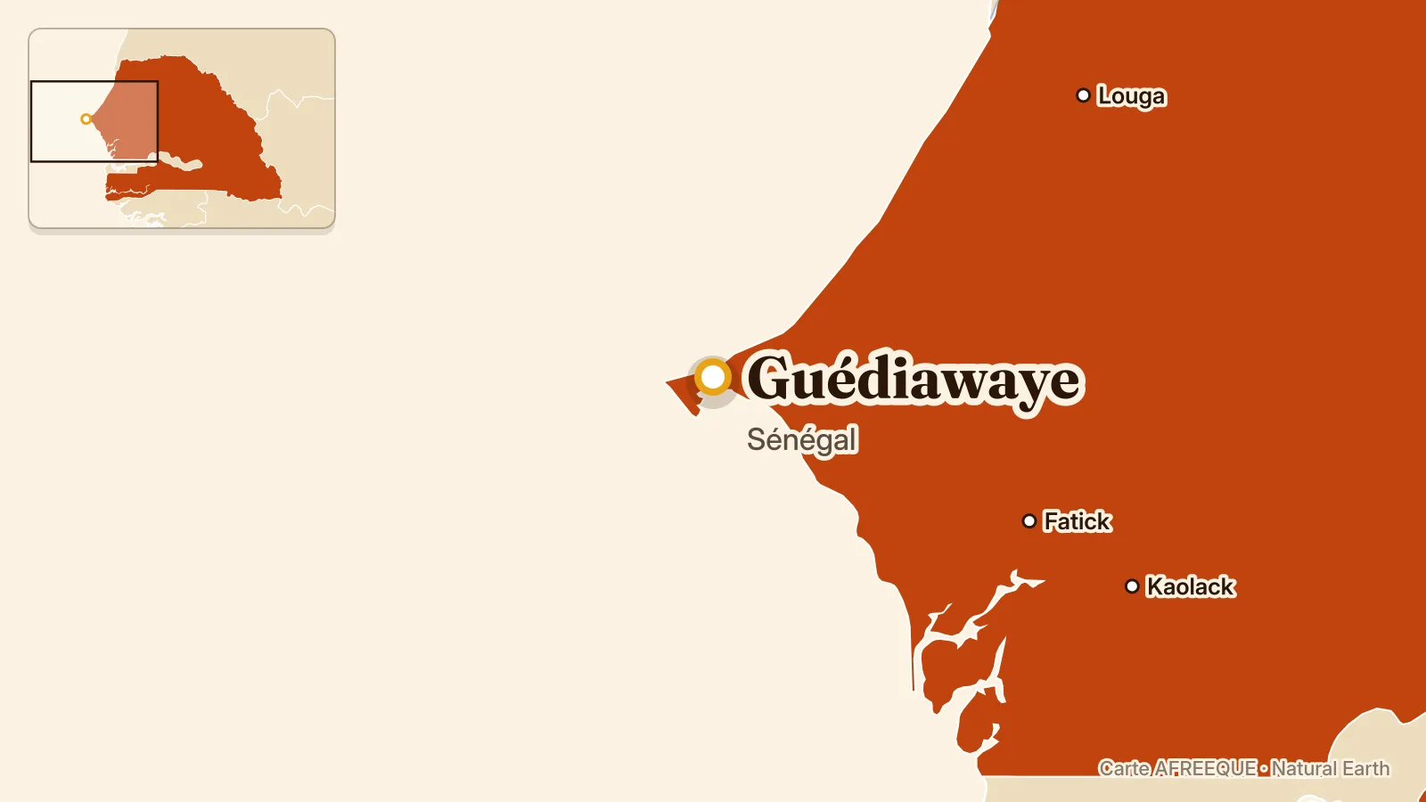 Carte : Guédiawaye, Sénégal