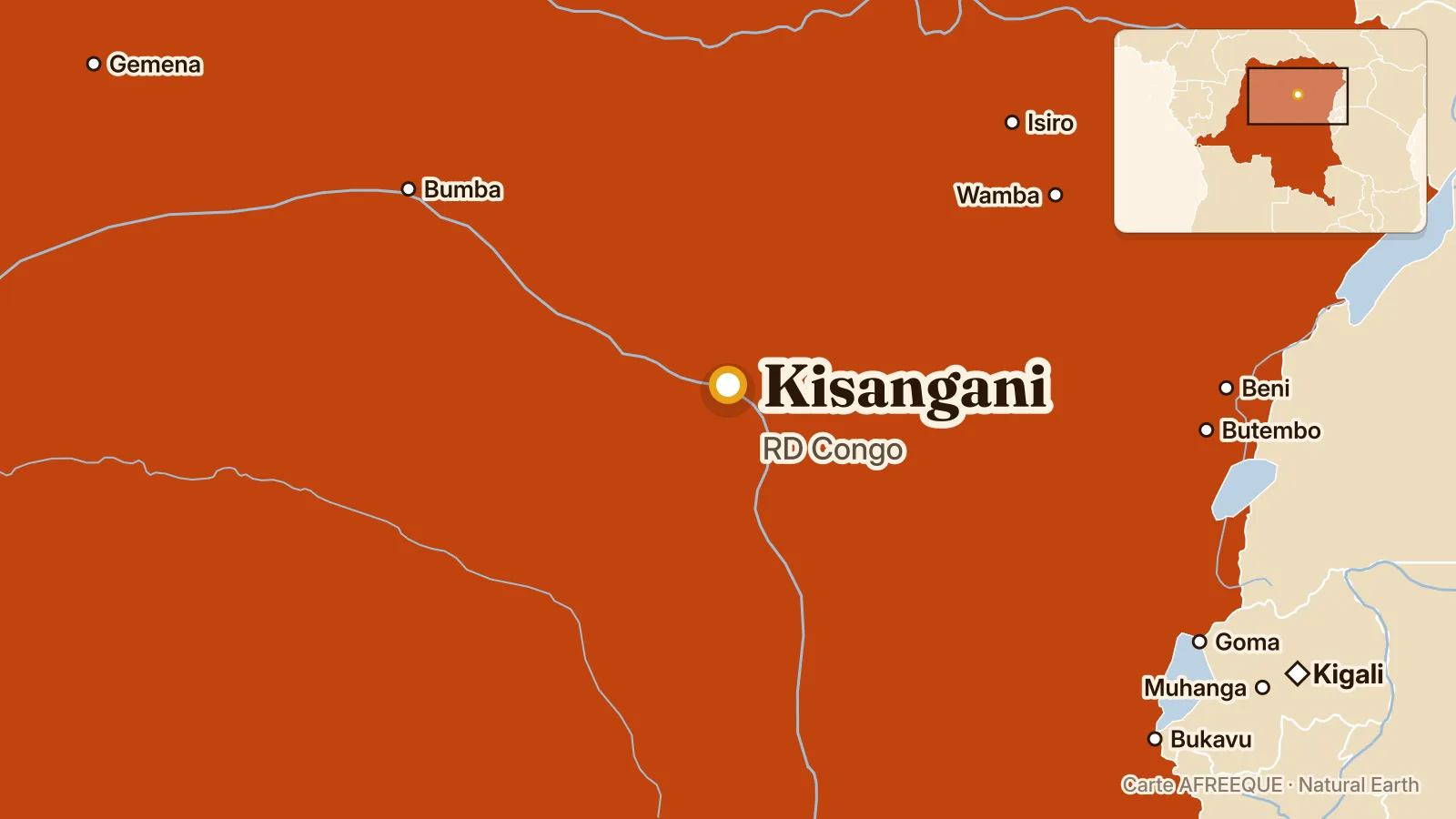Carte : Kisangani, RD Congo