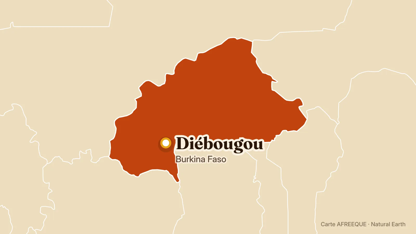 Carte : Diébougou, Burkina Faso