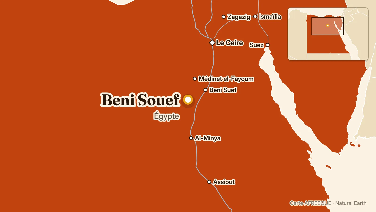 Carte : Beni Souef, Égypte
