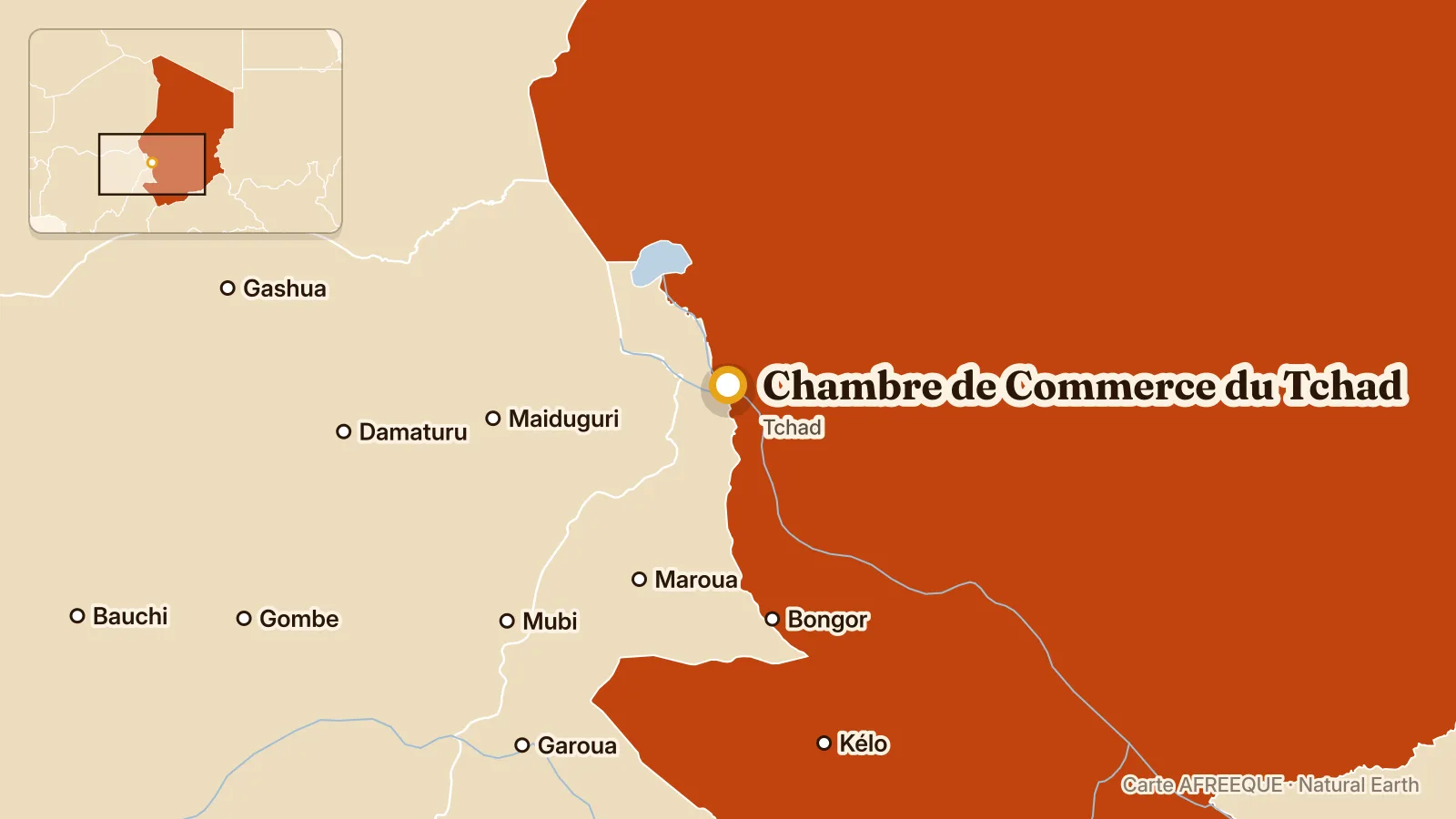 Map: Chambre de Commerce du Tchad, Chad