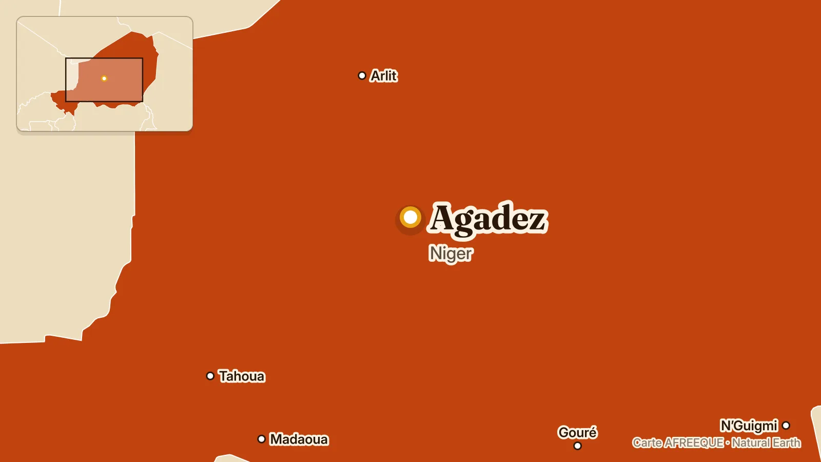Carte : Agadez, Niger