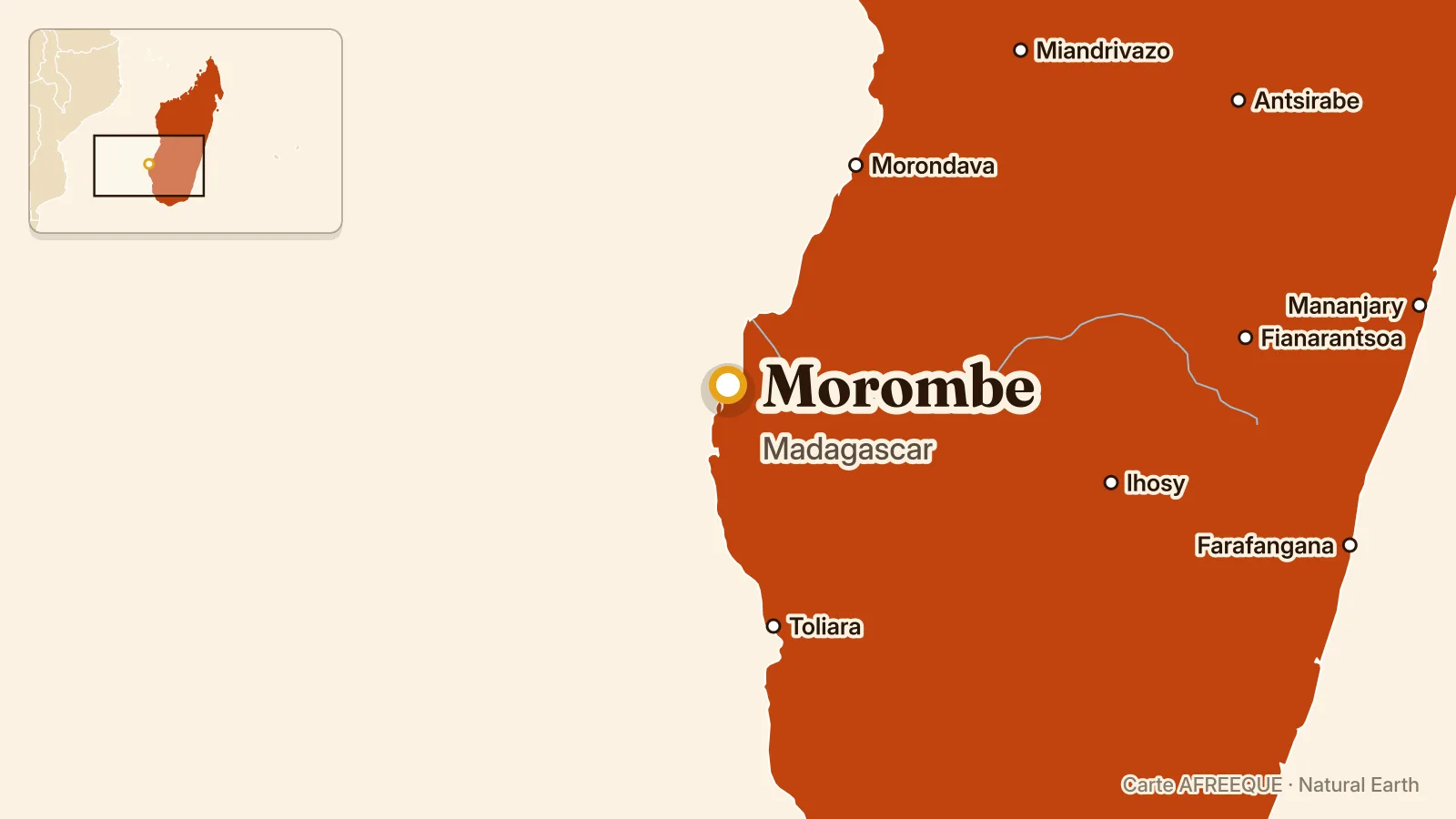 Carte : Morombe, Madagascar
