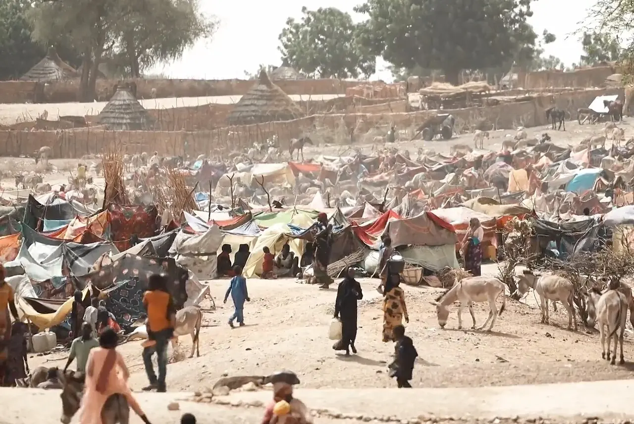 Screengrab of refugee camp from Number of Refugees Who Fled Sudan for Chad Double in Week — photo d’illustration (réfugiés et déplacés)