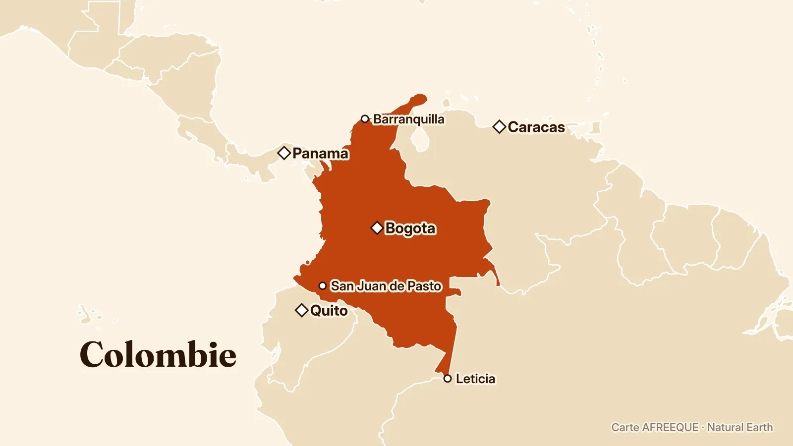 Carte : Colombie