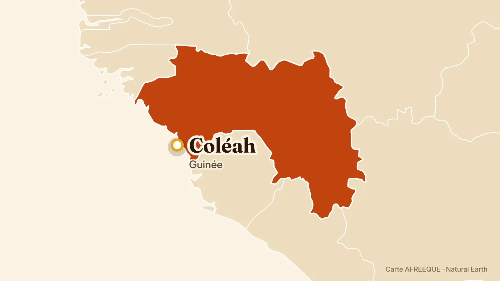 Carte : Coléah, Guinée