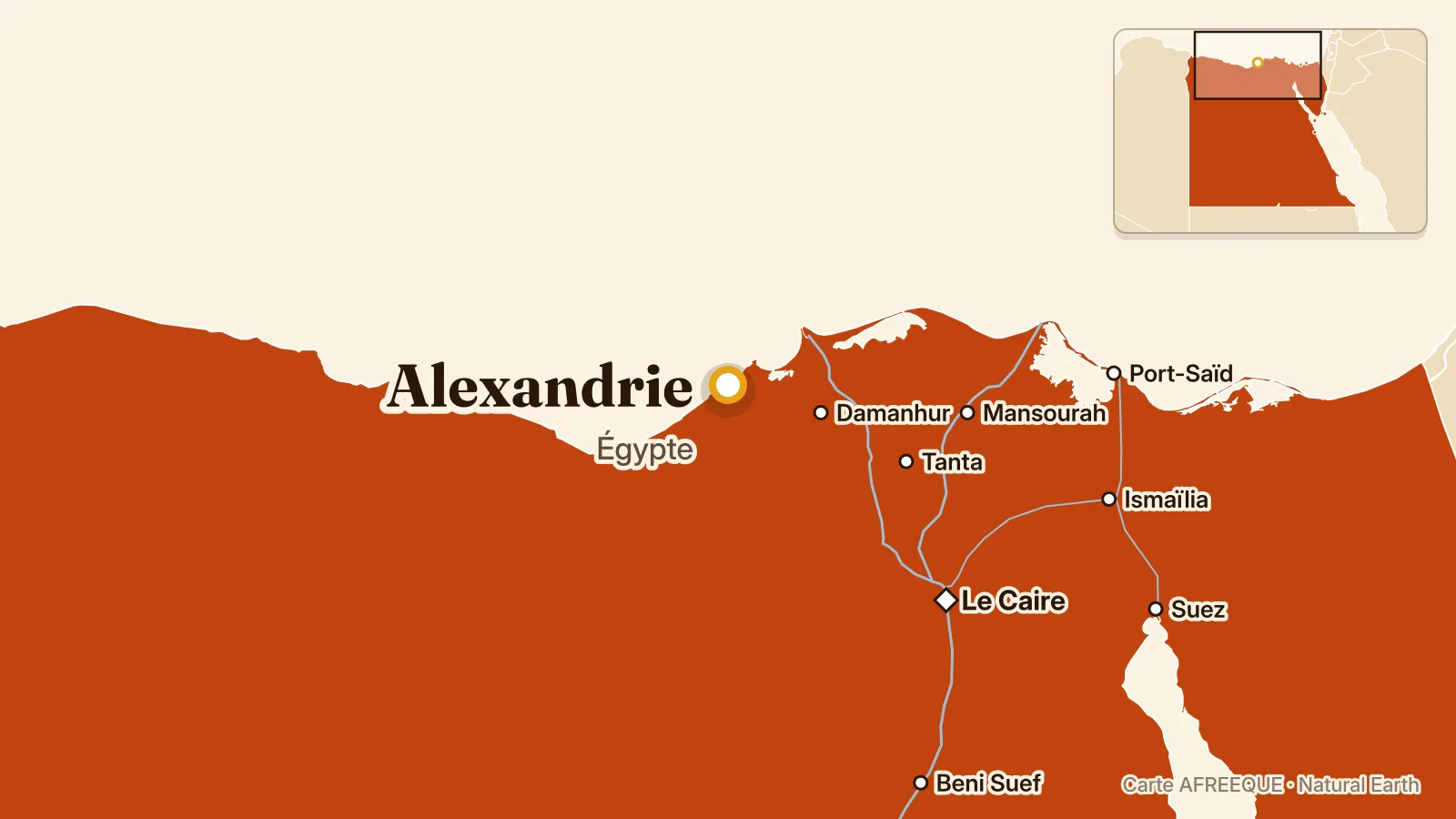 Carte : Alexandrie, Égypte