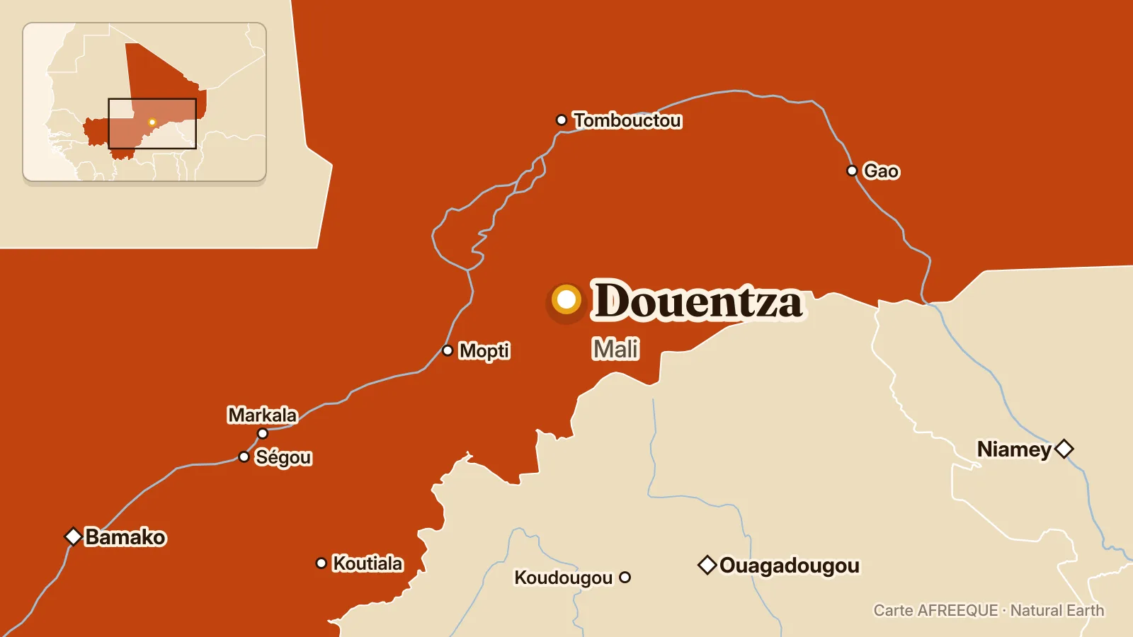 Carte : Douentza, Mali