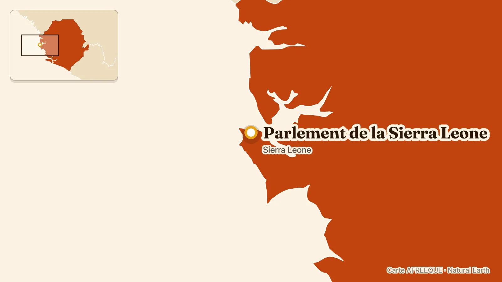 Carte : Parlement de la Sierra Leone, Sierra Leone