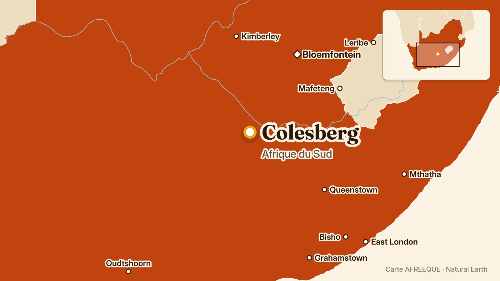 Carte : Colesberg, Afrique du Sud