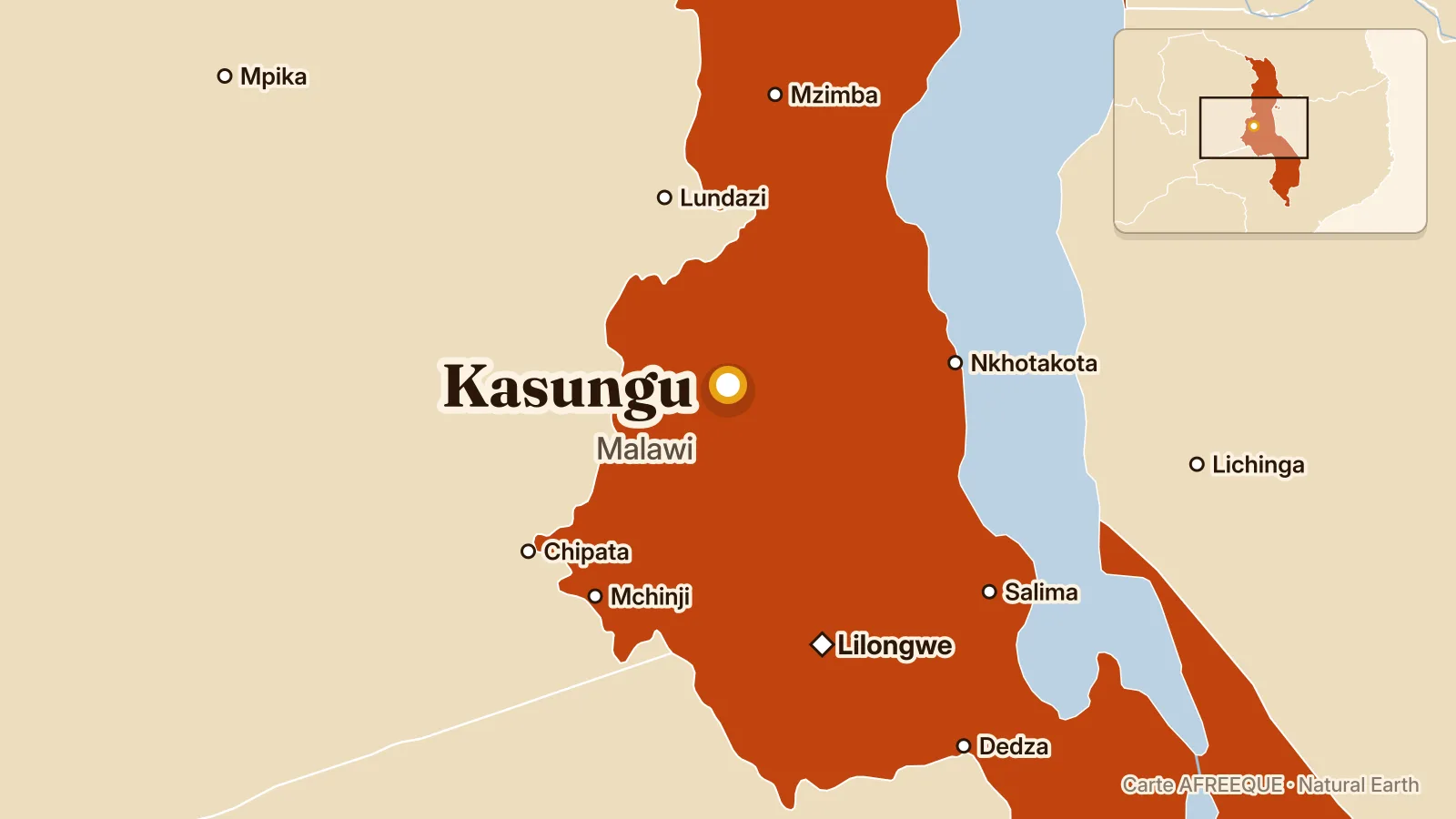 Carte : Kasungu, Malawi