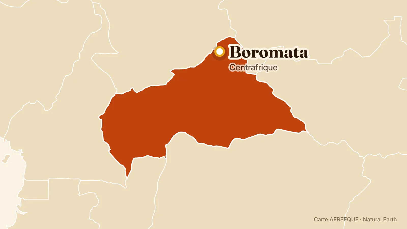 Carte : Boromata, Centrafrique