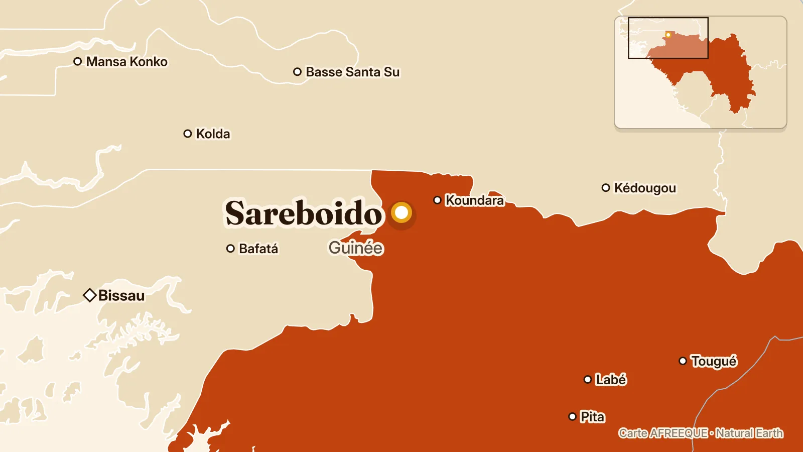 Carte : Sareboido, Guinée