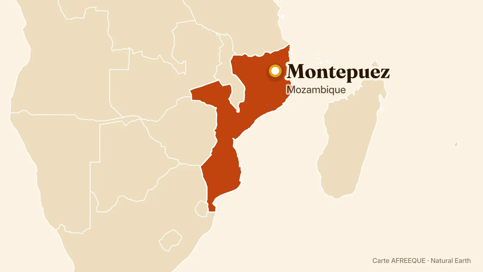 Carte : Montepuez, Mozambique