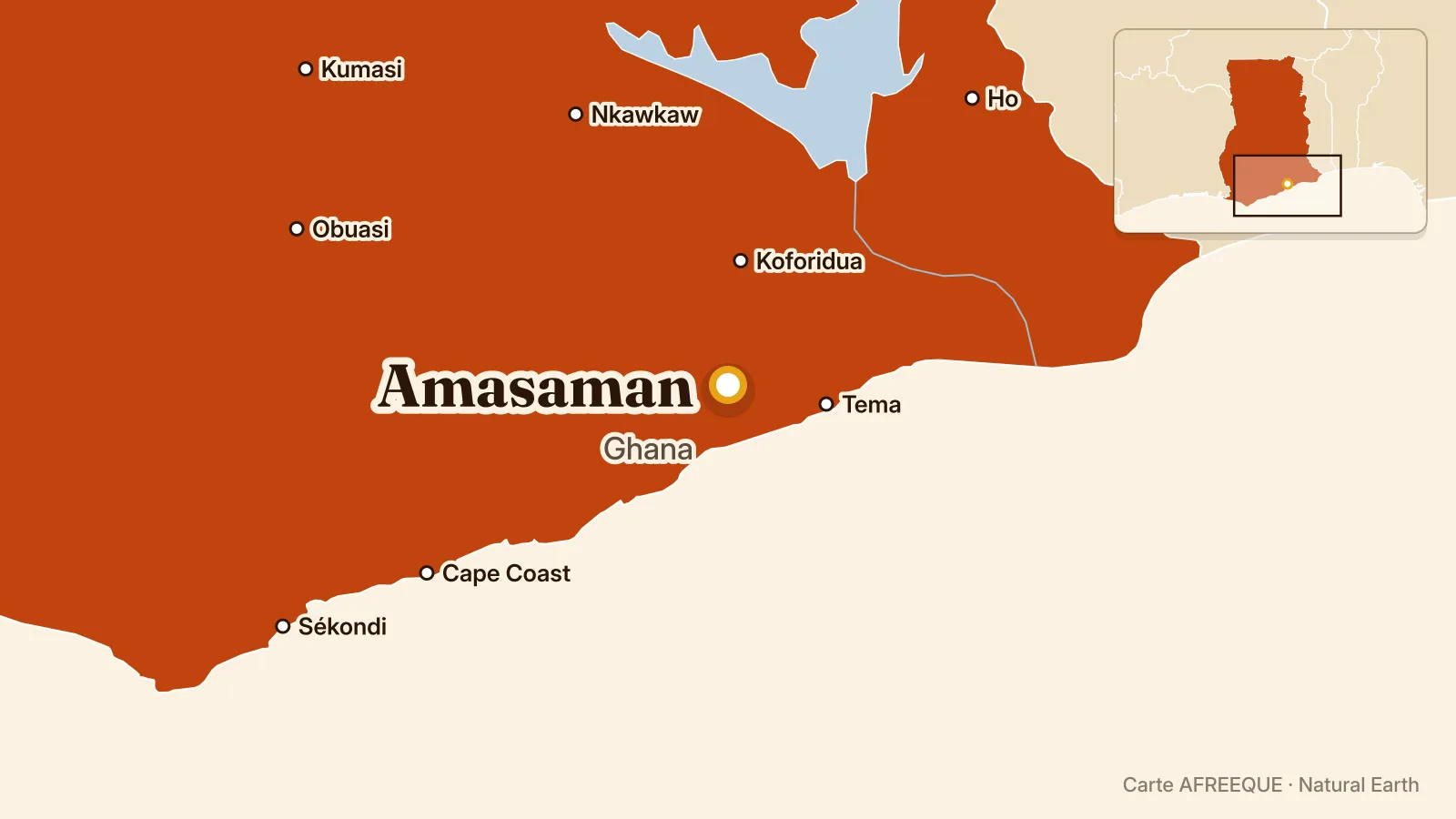 Carte : Amasaman, Ghana