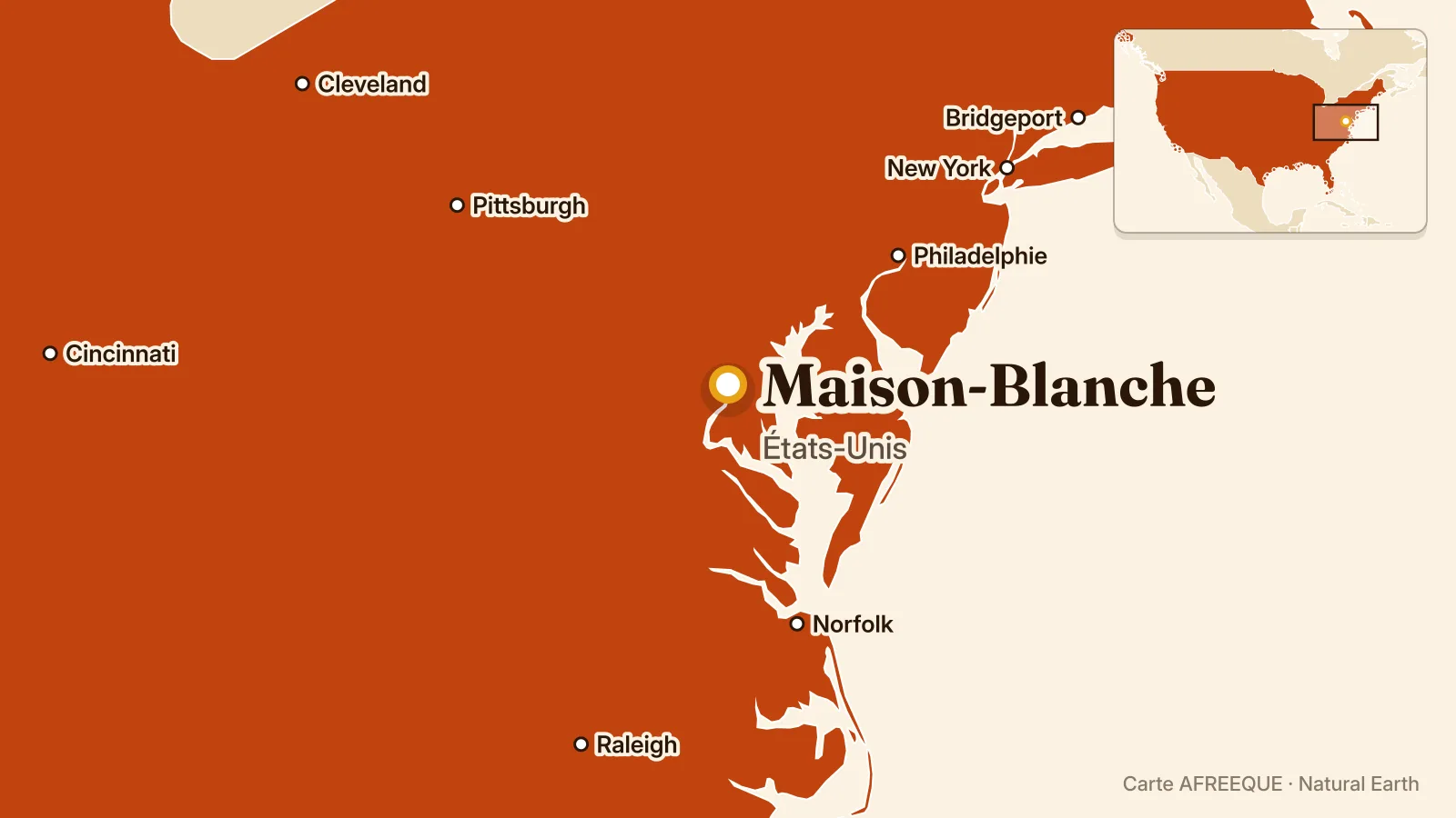 Carte : Maison-Blanche, États-Unis