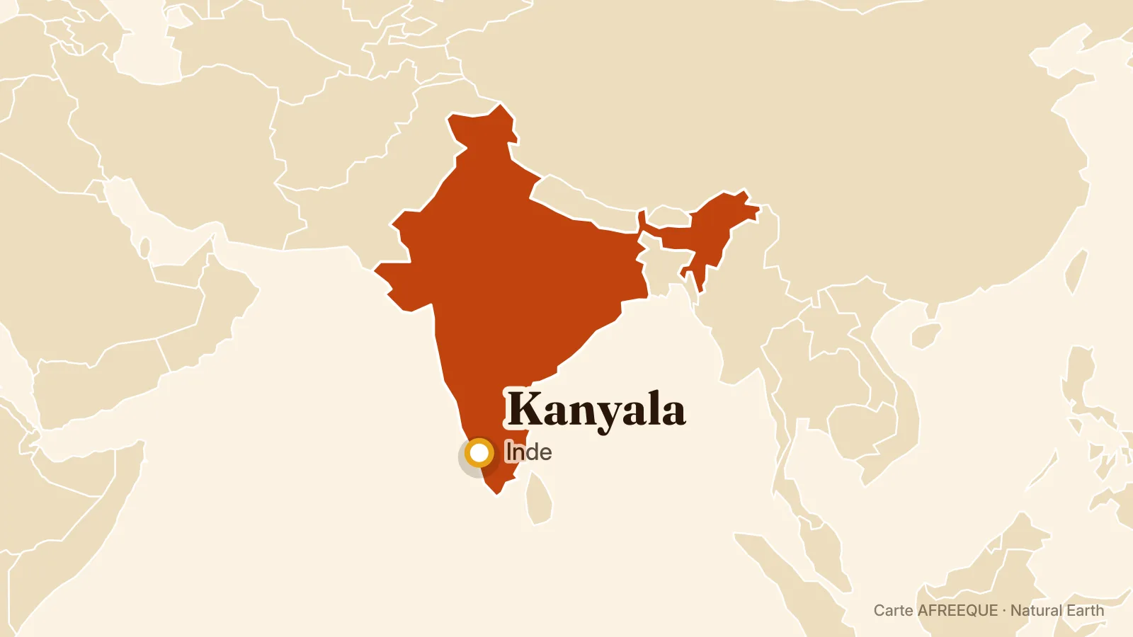 Carte : Kanyala, Inde