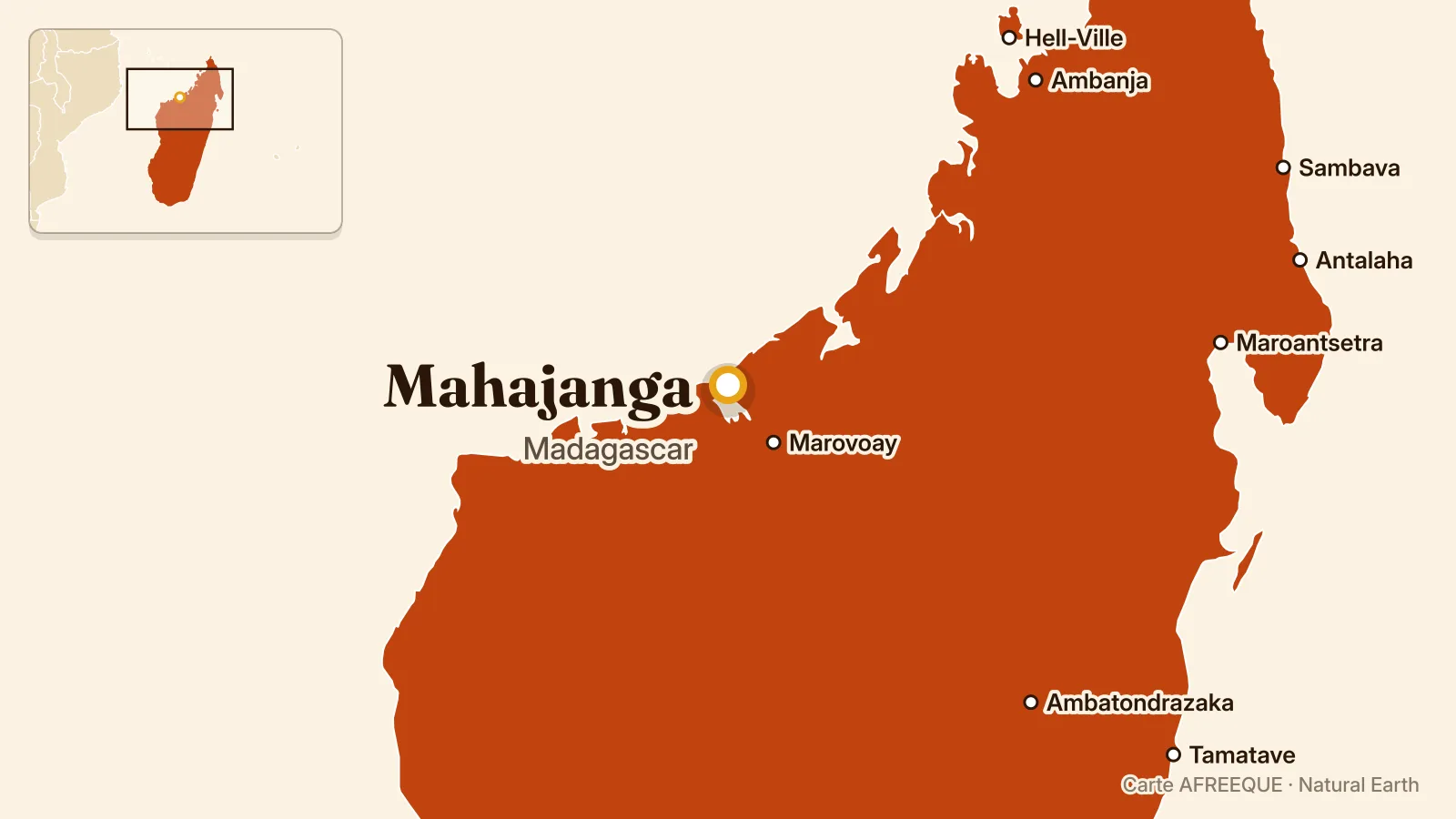 Map: Mahajanga, Madagascar