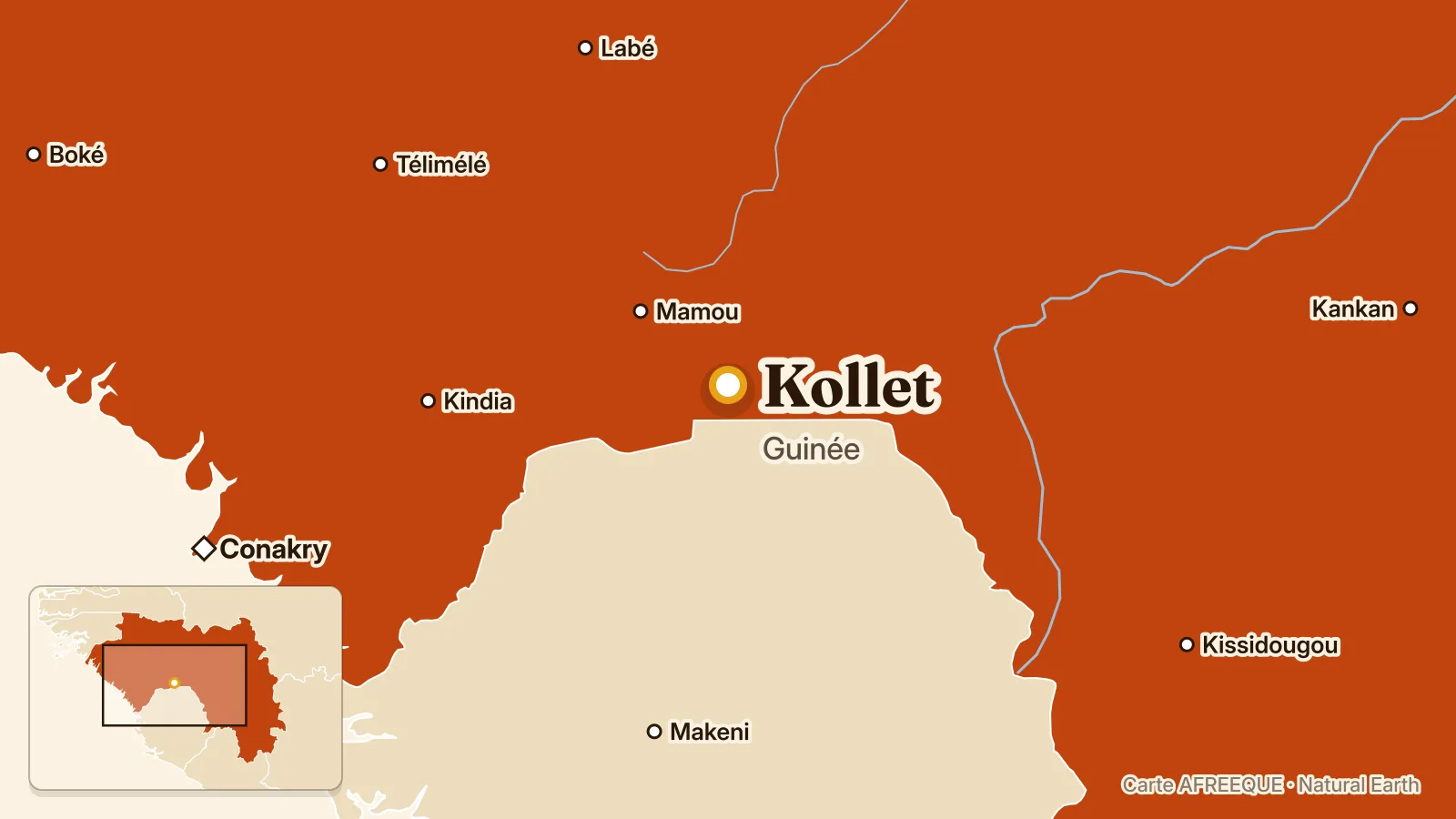 Carte : Kollet, Guinée