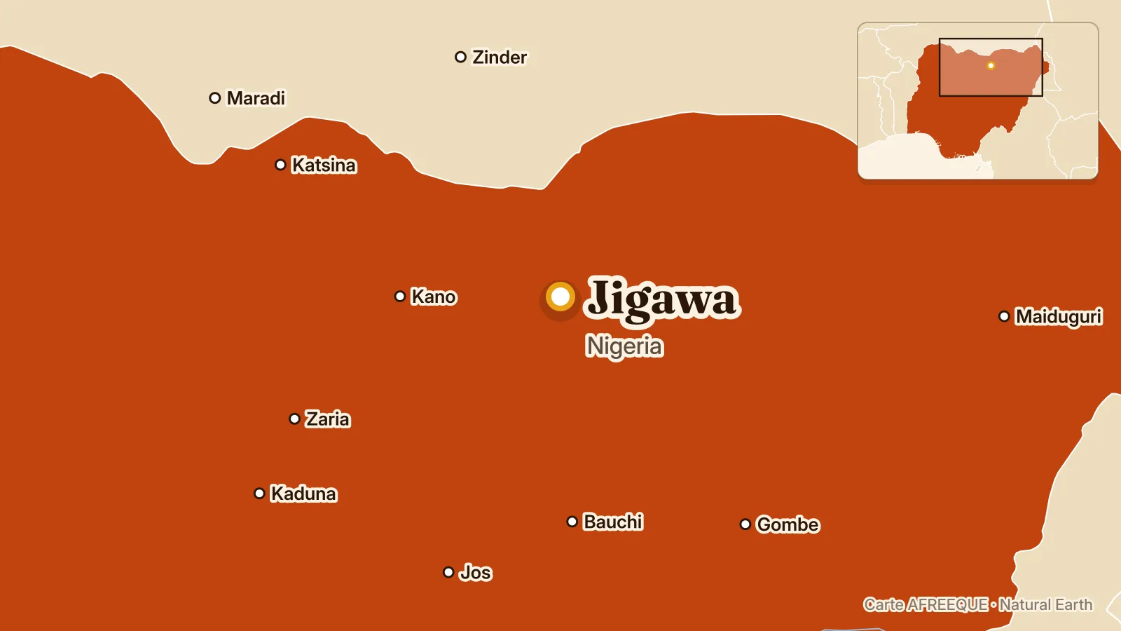 Carte : Jigawa, Nigeria