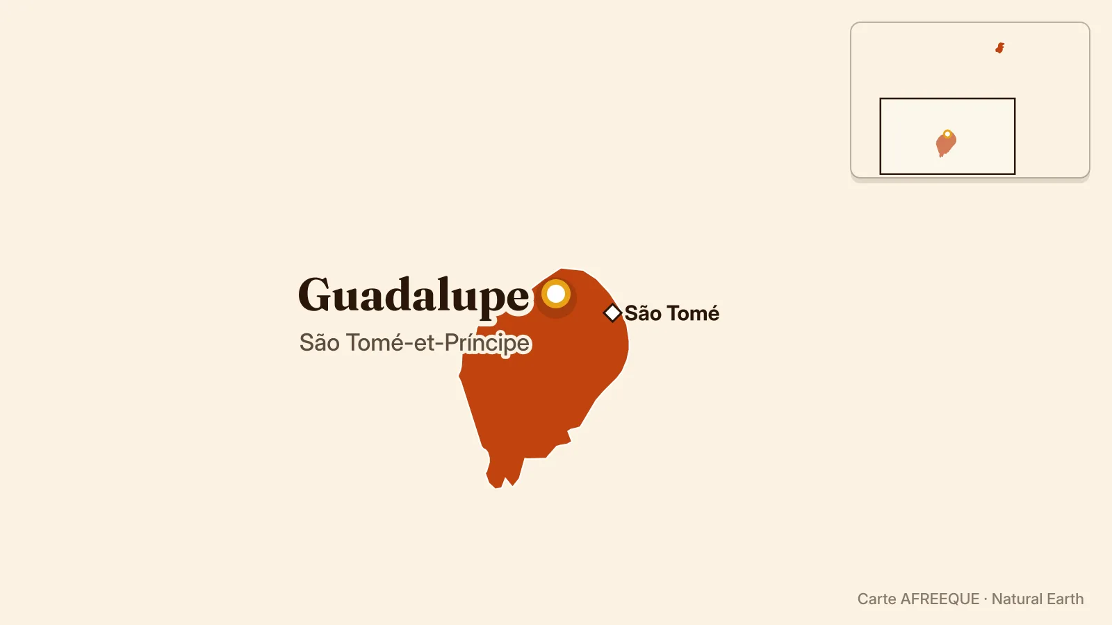 Carte : Guadalupe, São Tomé-et-Príncipe