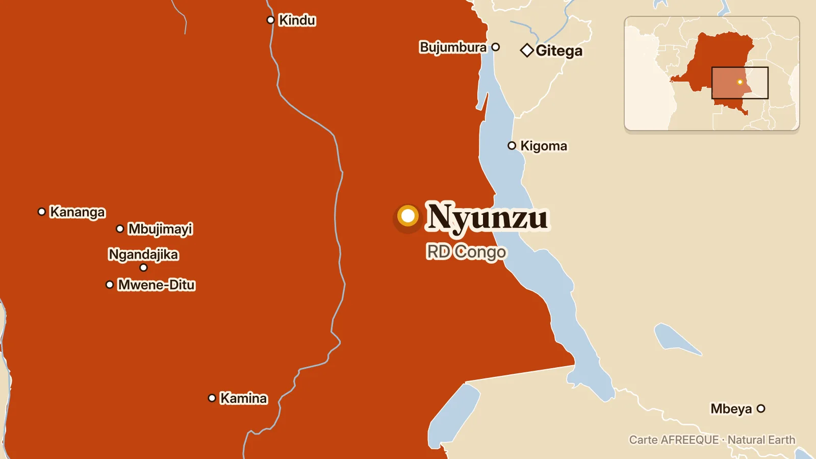 Carte : Nyunzu, RD Congo