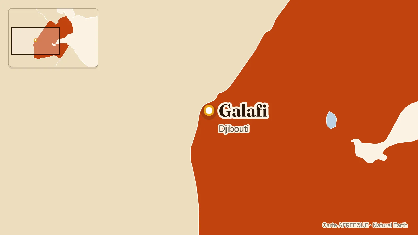 Carte : Galafi, Djibouti